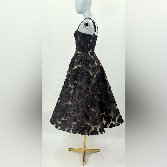 🆕 BRONX & BANCO 🧿 NWOT Sabrina Midi Dress, Black Floral - Sz S / US 4 - Picture 8 of 17